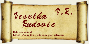 Veselka Rudović vizit kartica
